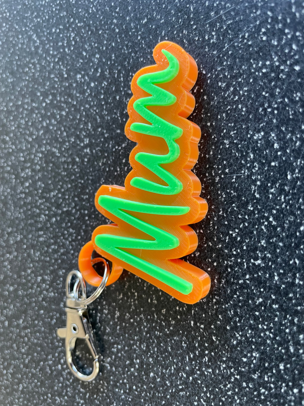 Personalised 3D Printed Name Keyring – Custom Gift with Lobster Clasp
