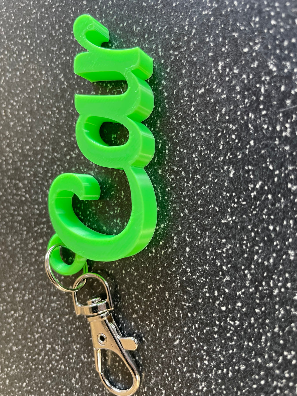Personalised 3D Printed Name Keyring – Custom Gift with Lobster Clasp