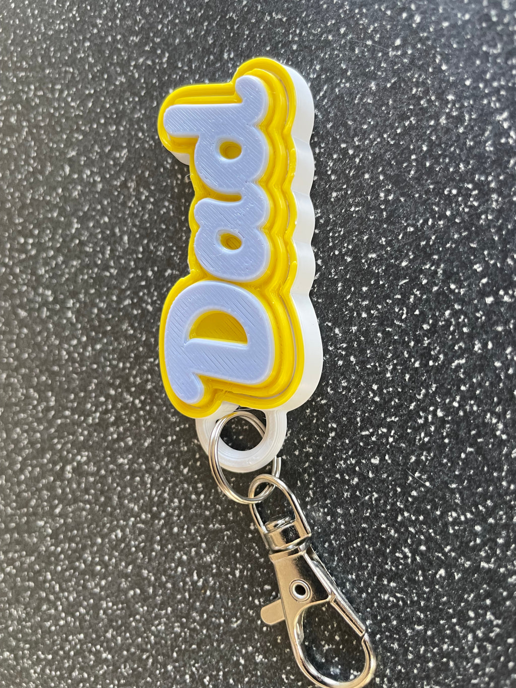 Personalised 3D Printed Name Keyring – Custom Gift with Lobster Clasp
