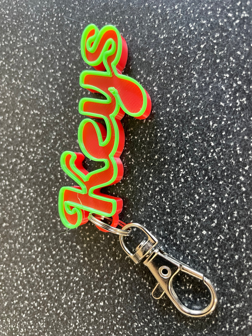Personalised 3D Printed Name Keyring – Custom Gift with Lobster Clasp