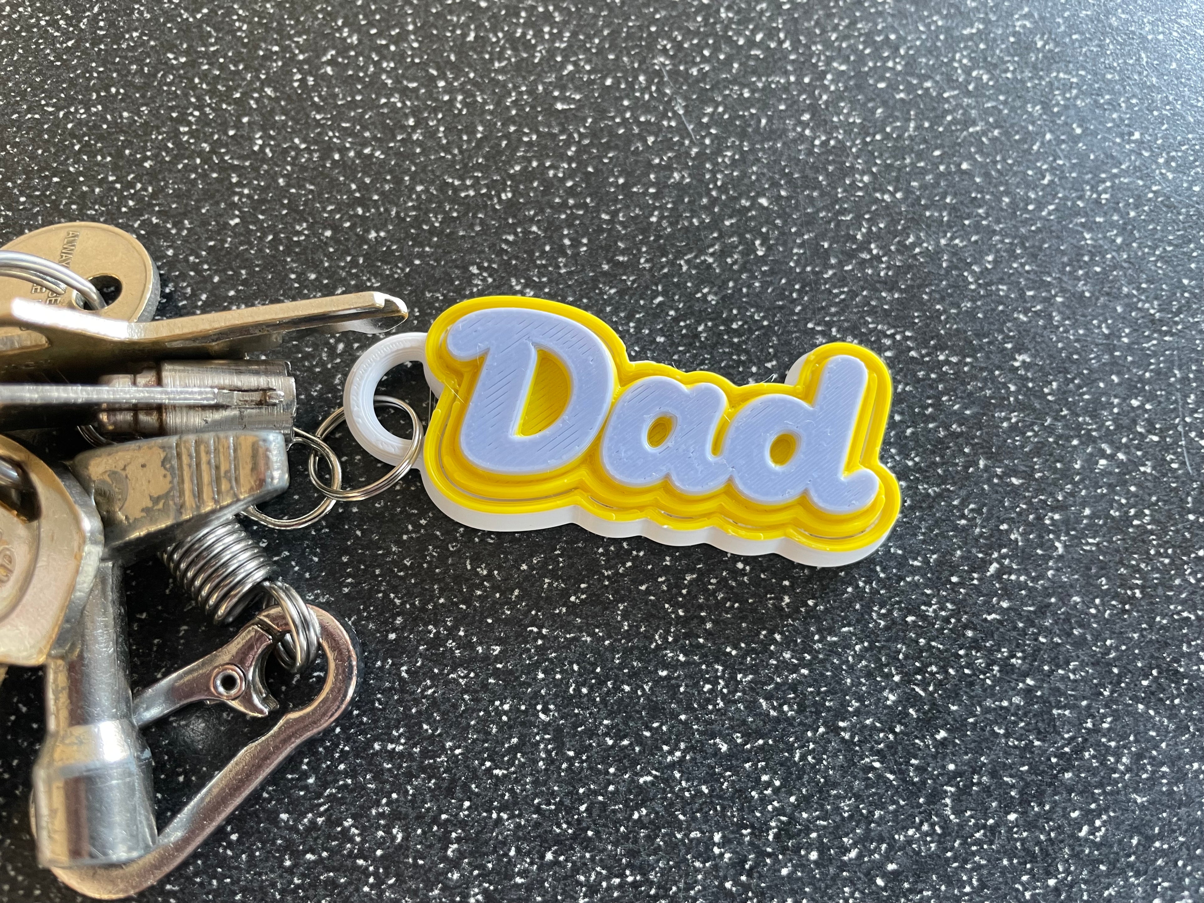 Personalised 3D Printed Name Keyring – Custom Gift with Lobster Clasp