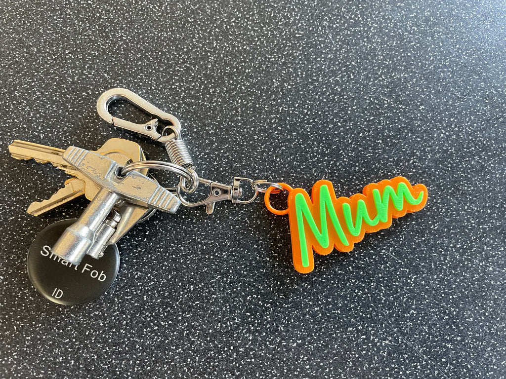 Personalised 3D Printed Name Keyring – Custom Gift with Lobster Clasp