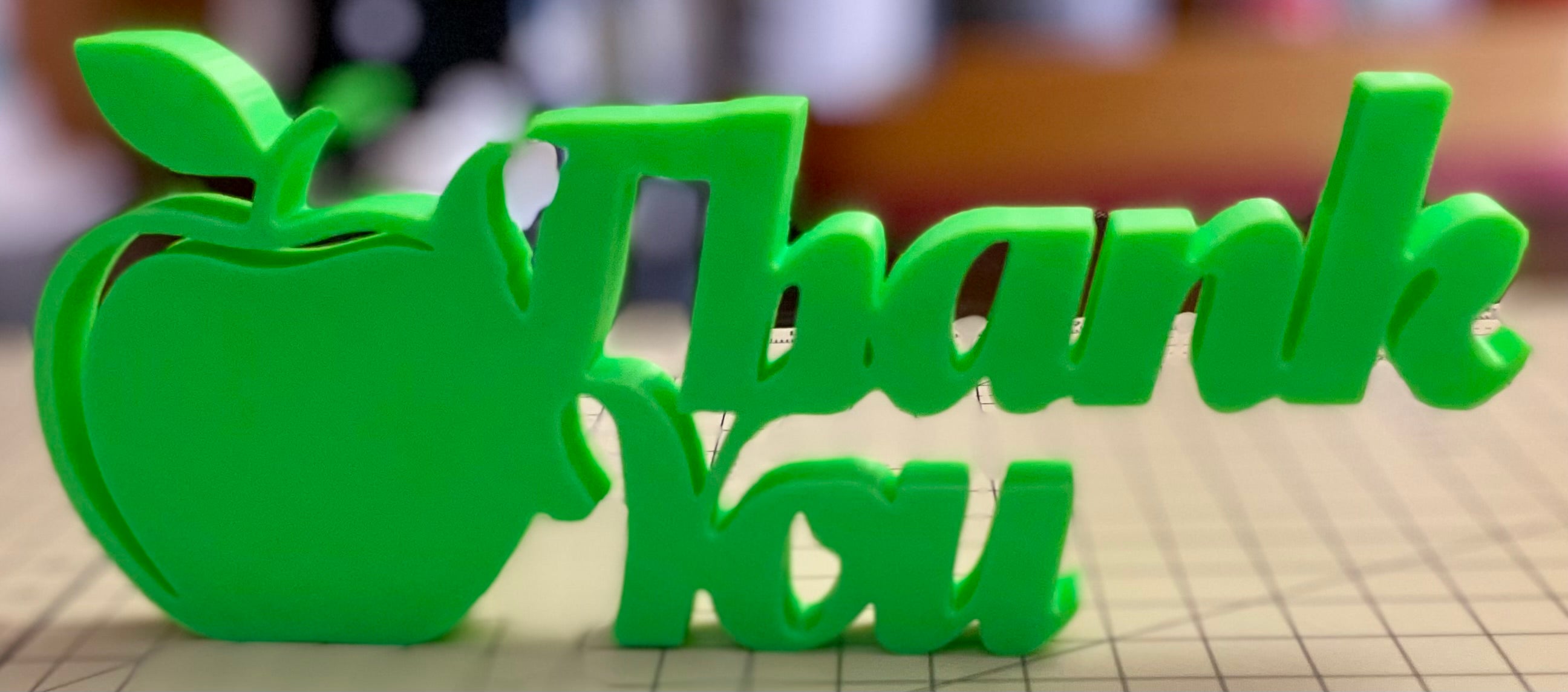 Teacher Thank You Sign – Personalised 3D Printed Appreciation Gift | Custom Name & Colour | End of Term Teacher Present