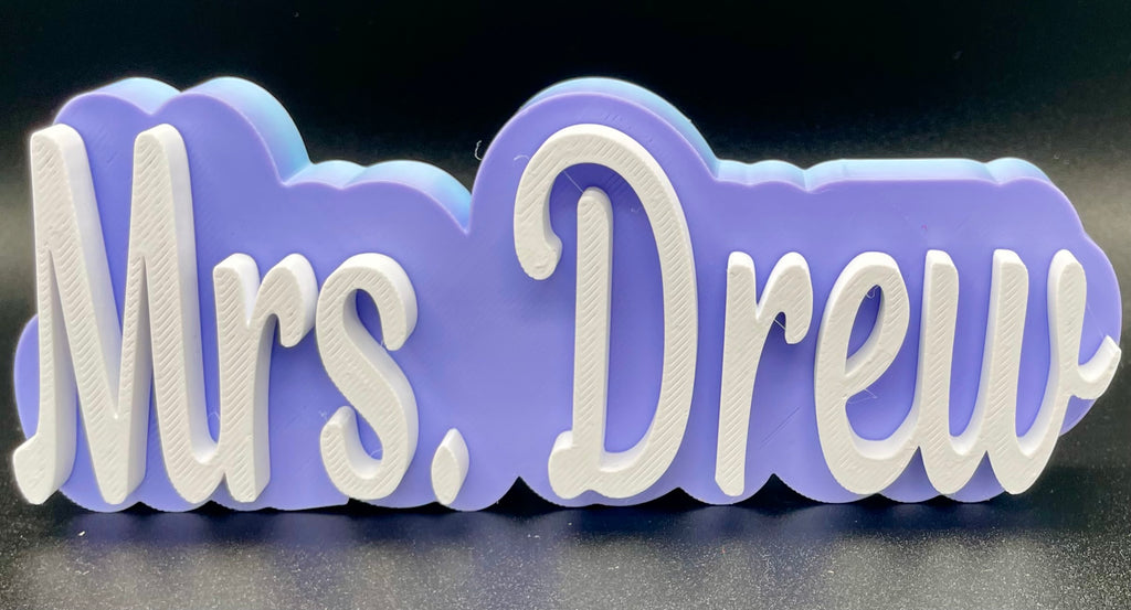 Custom 3D Printed Name Sign | Personalized Desk & Teacher Gift