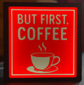 But First, Coffee – 3D Printed Lightbox Sign | Fun Coffee Bar Decor | USB Powered