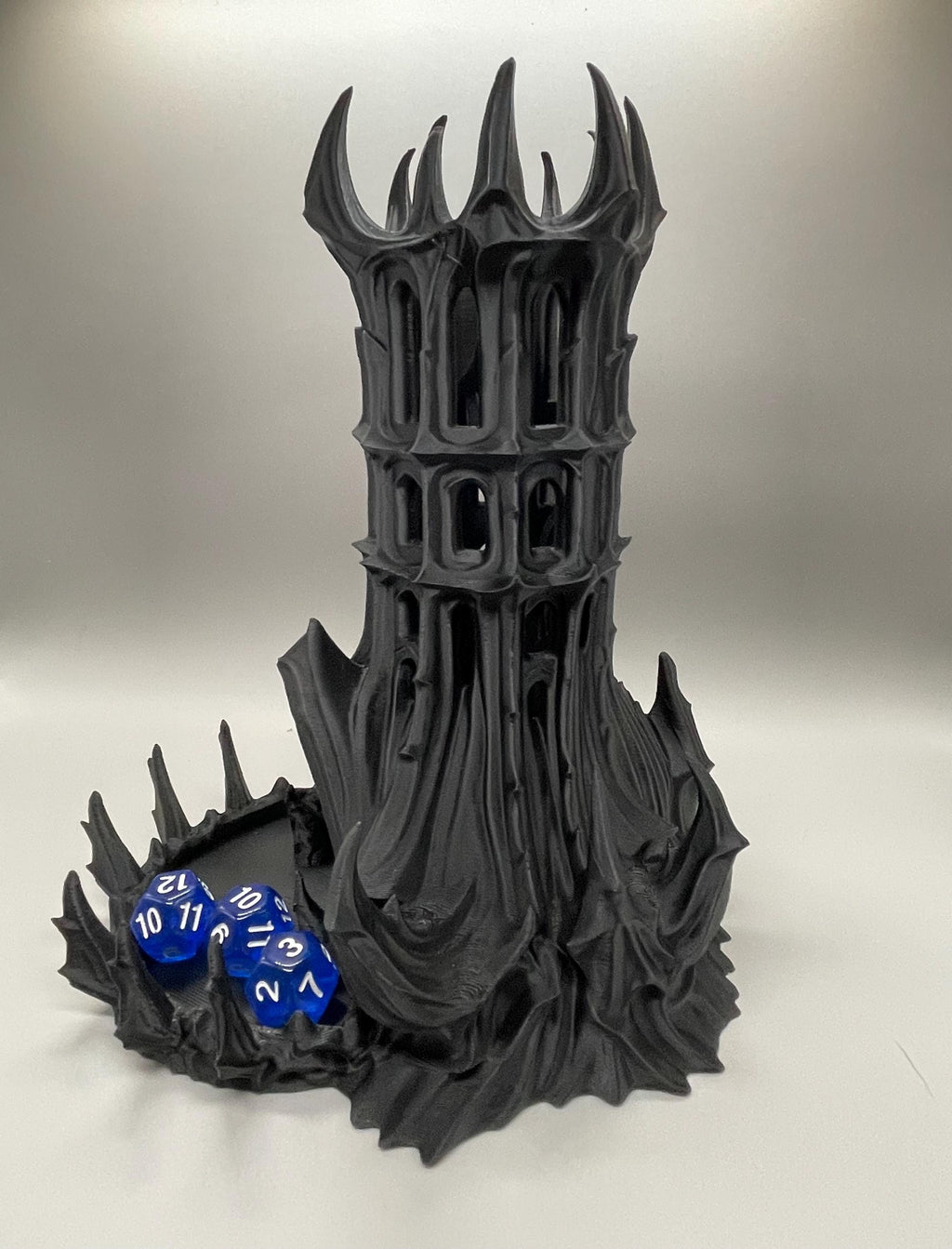 Gothic Dice Tower – 3D Printed Obsidian Spire for Tabletop RPGs