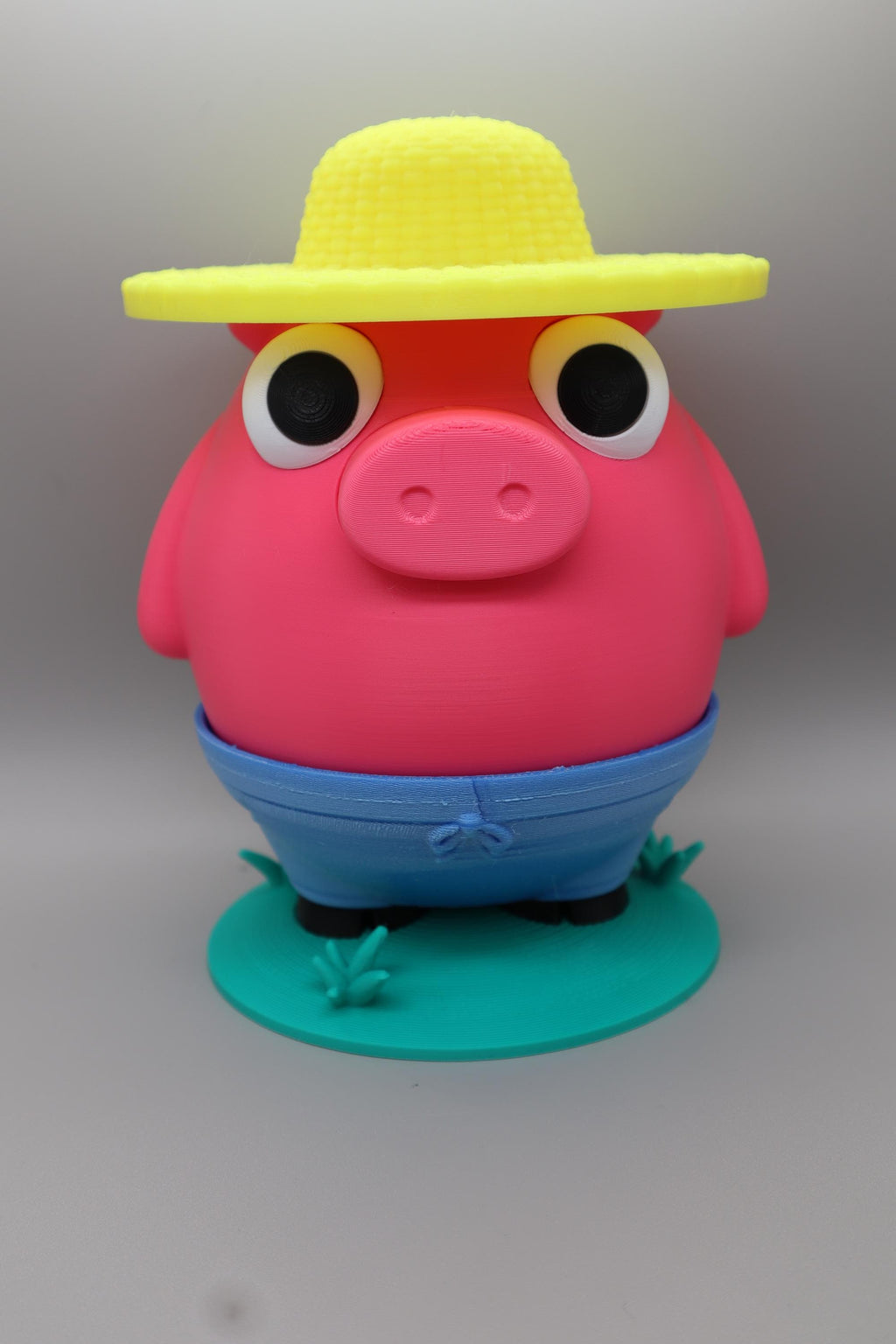 Farmer Pig Butt Crack Piggy Bank – Funny Pig Money Box with Hidden Coin Slot