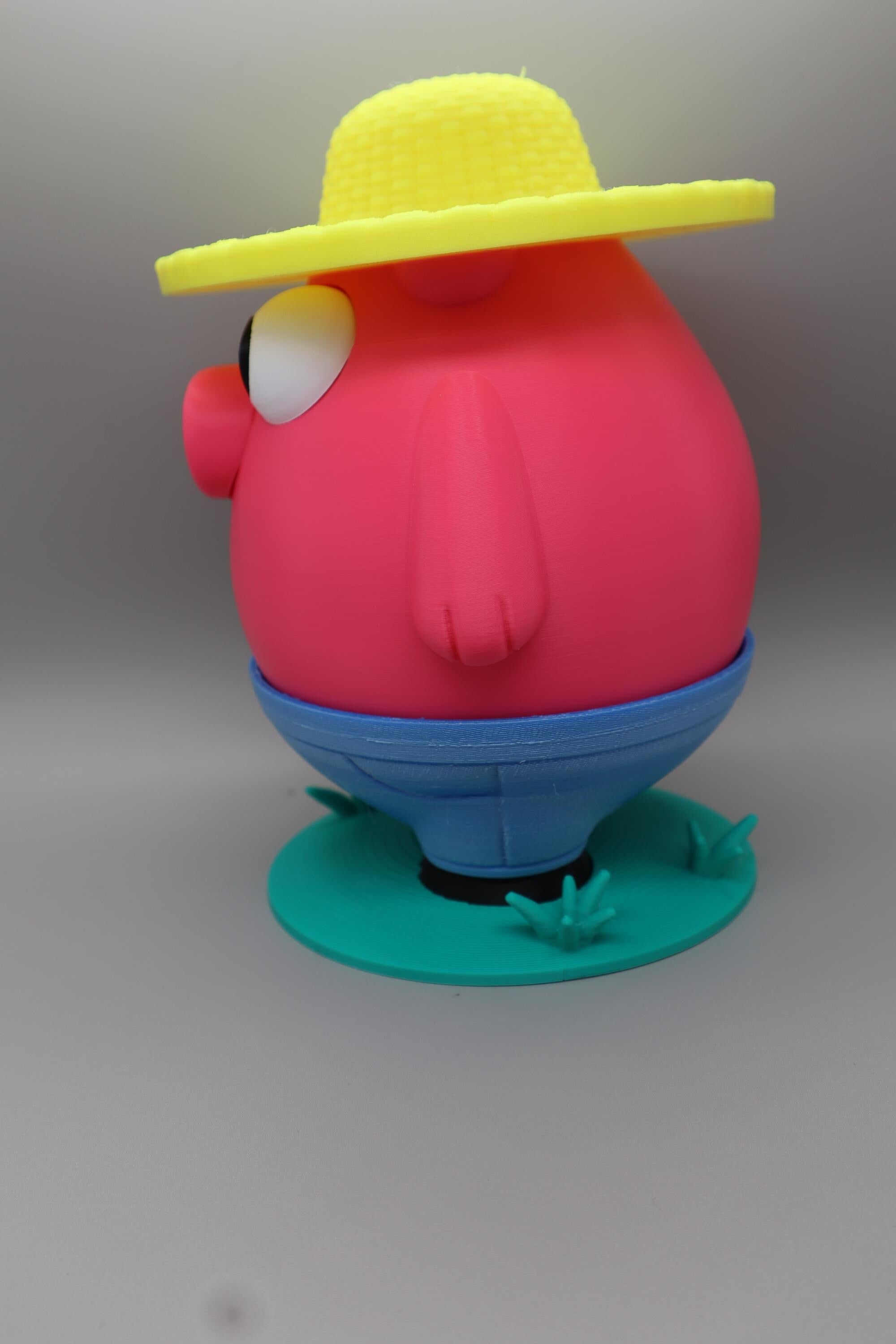 Farmer Pig Butt Crack Piggy Bank – Funny Pig Money Box with Hidden Coin Slot