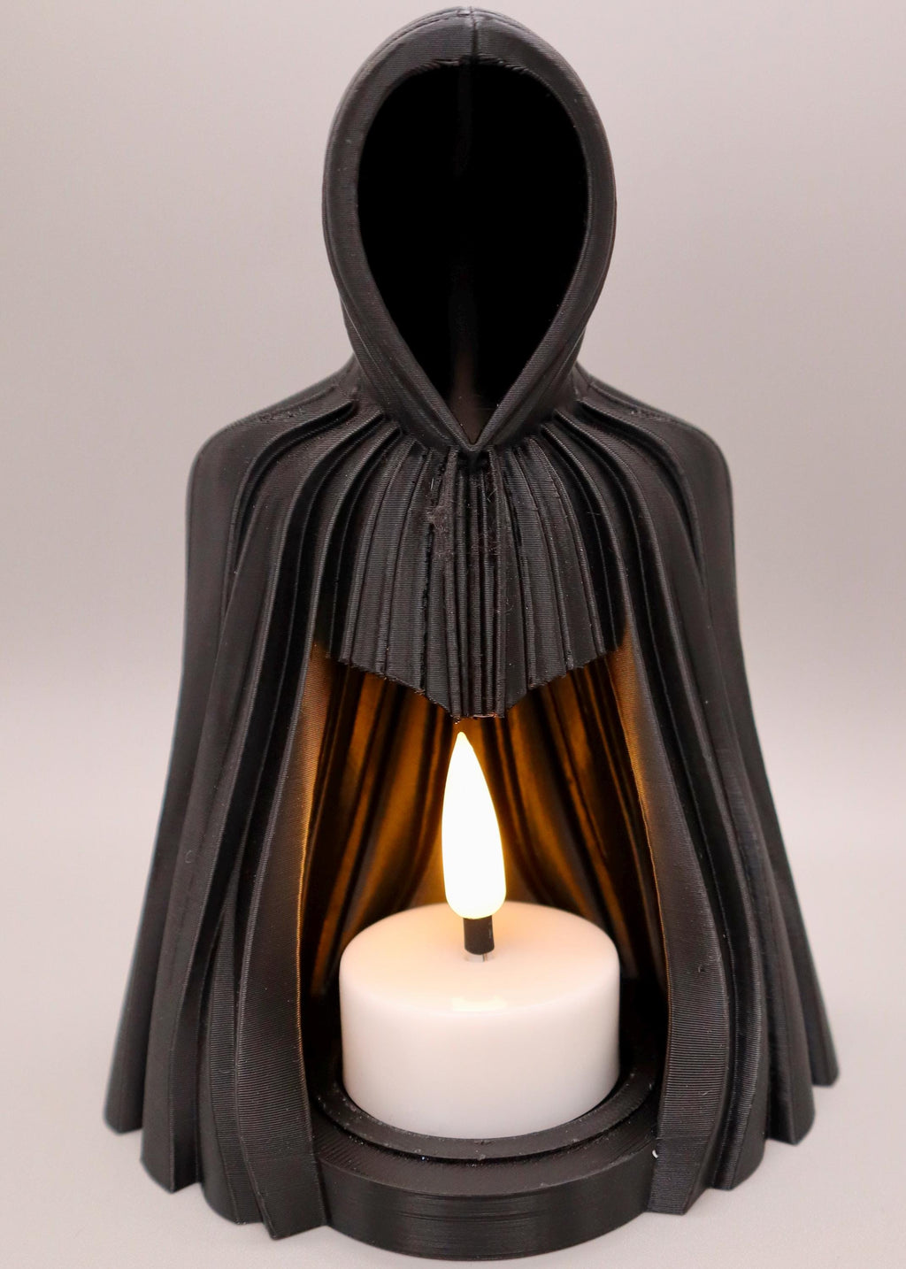 Hooded Cloak Battery Tea Light Holder – Gothic Style Ornament