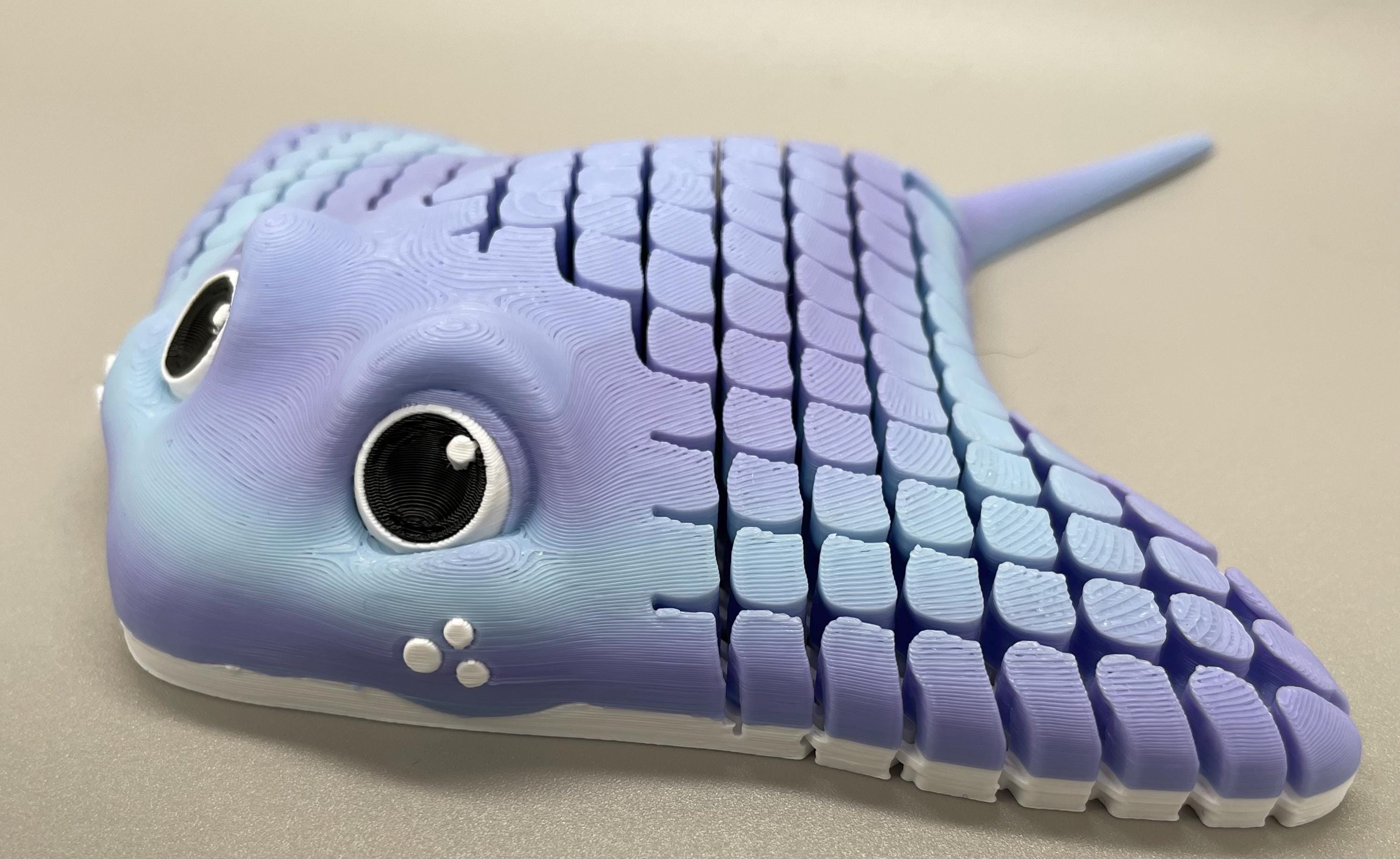 Articulated Manta Ray Fidget Toy – 3D Printed Ocean Animal Desk Figure