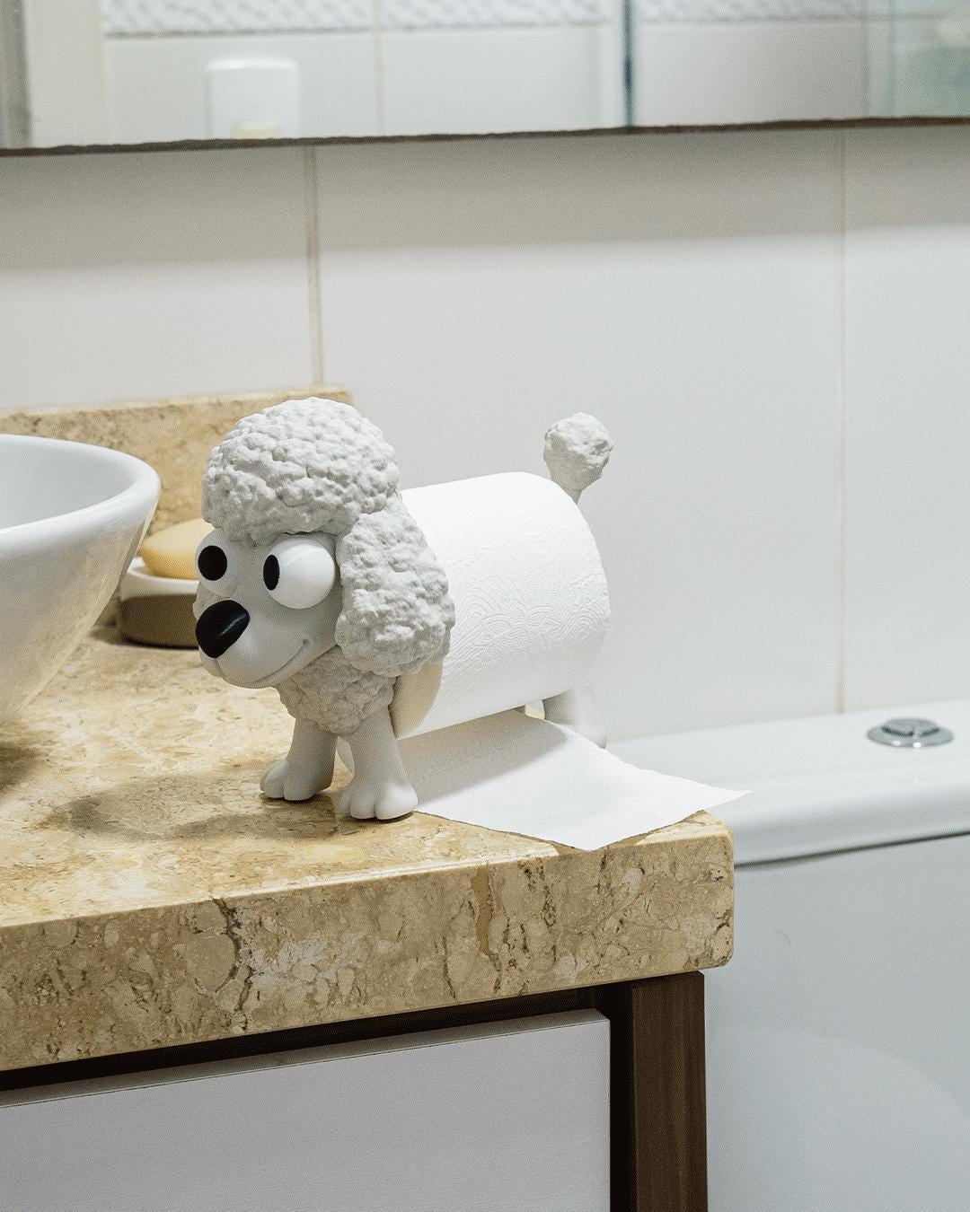Poo-dle Novelty toilet roll holder