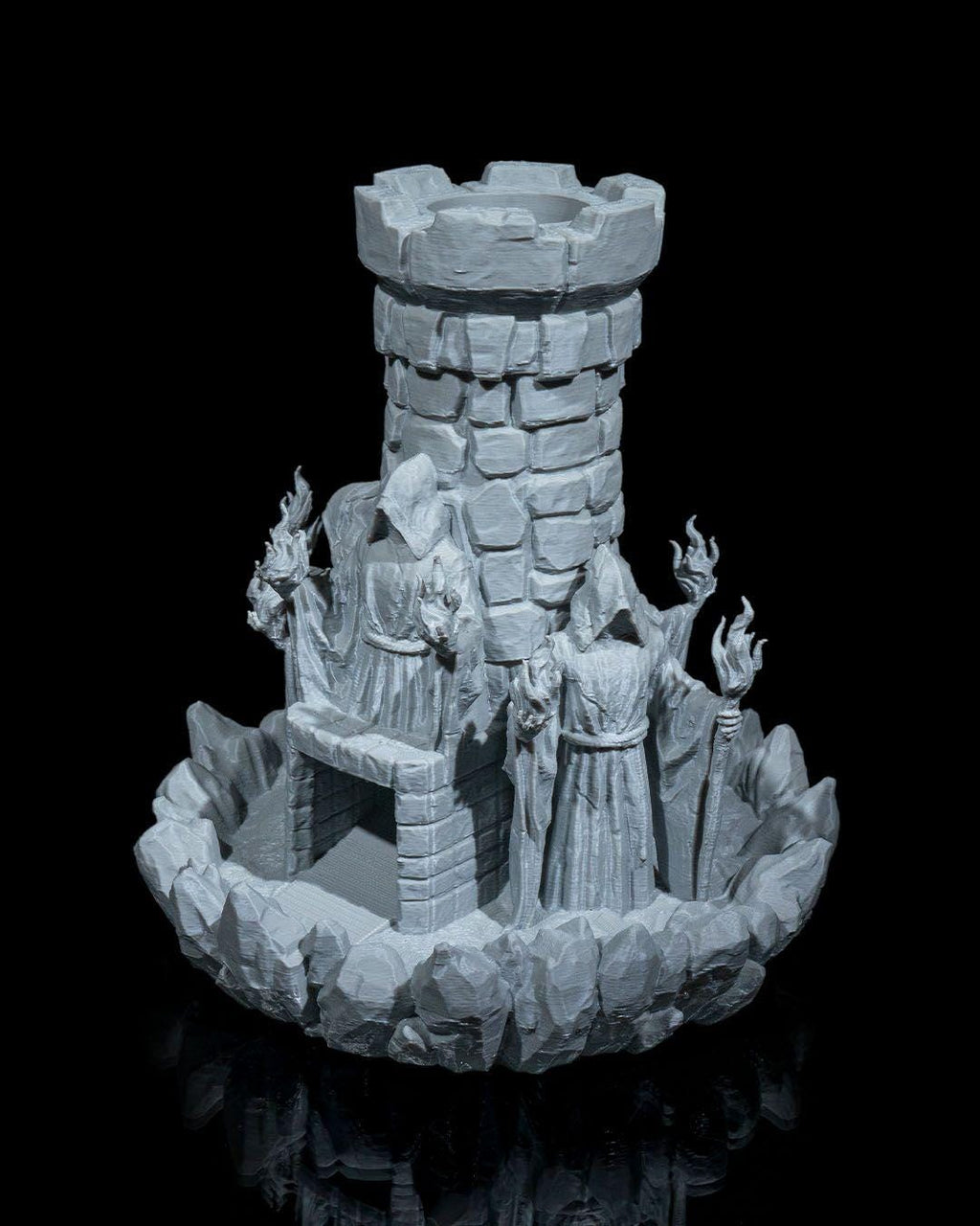 Mad Wizard Tower Dice Tower – 3D Printed DnD Roller – Fantasy RPG Terrain