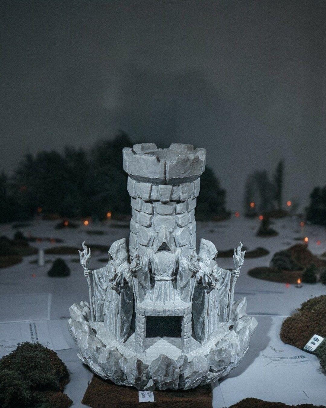 Mad Wizard Tower Dice Tower – 3D Printed DnD Roller – Fantasy RPG Terrain