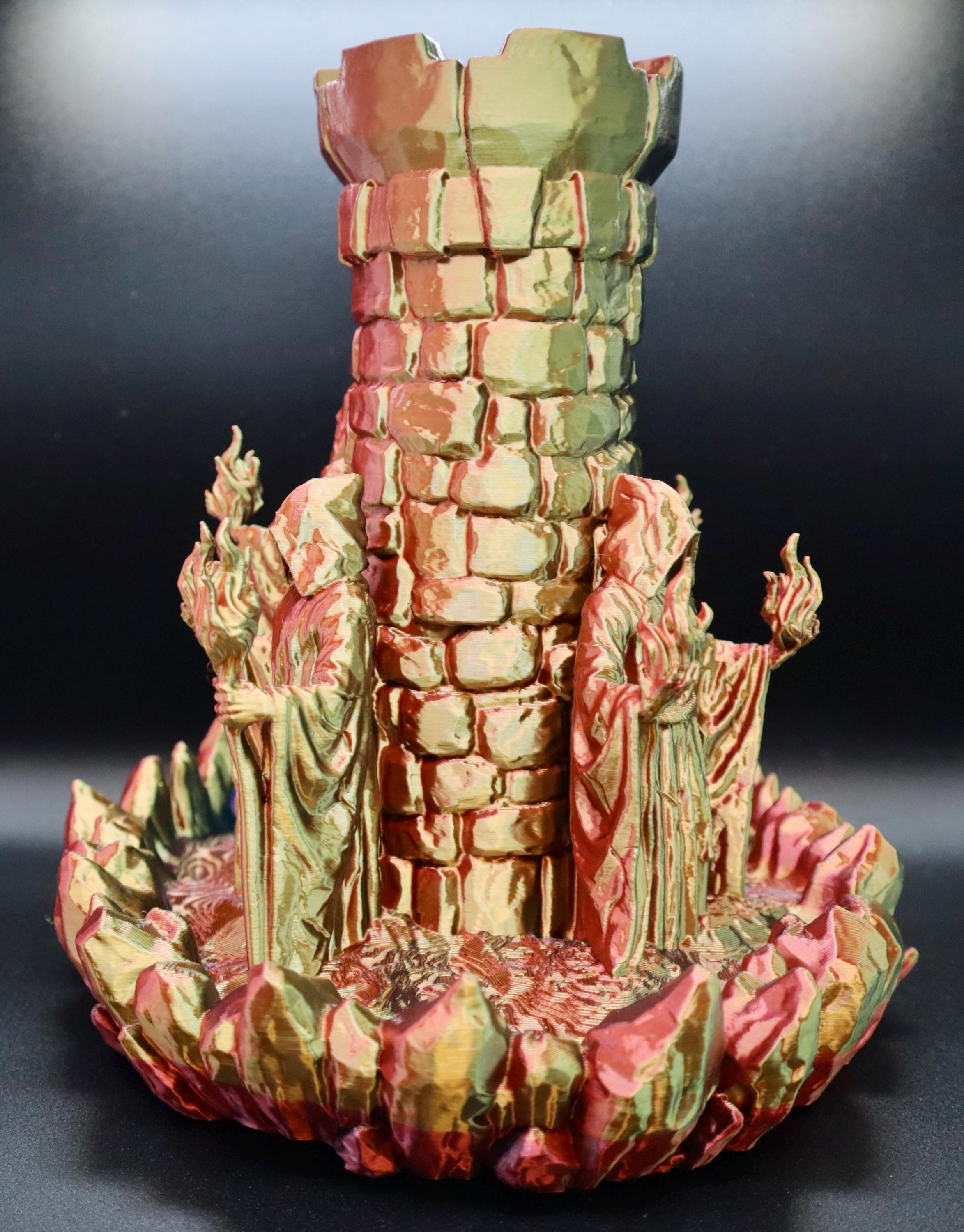 Mad Wizard Tower Dice Tower – 3D Printed DnD Roller – Fantasy RPG Terrain